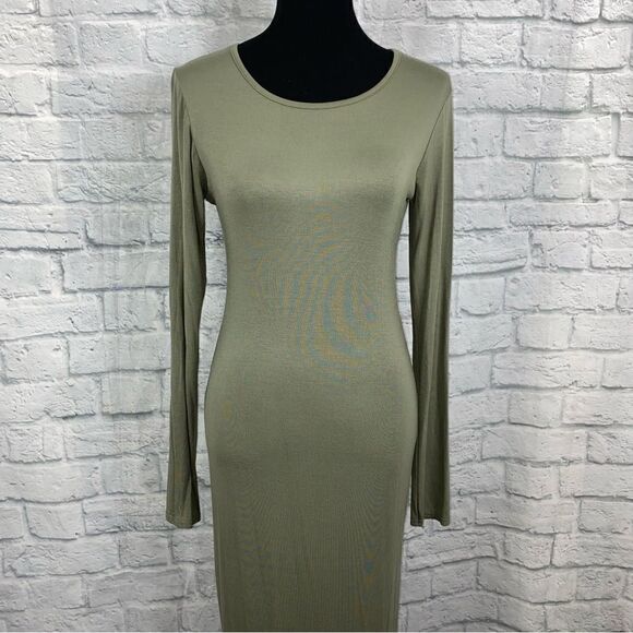 Julietta New bodycon longsleeve crewneck maxi dress size medium women - Picture 2 of 8